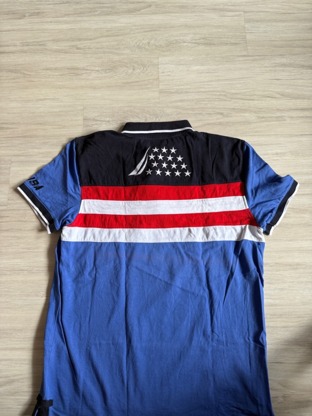 Nautica Royal Blue Polo with Black Contrast Collar